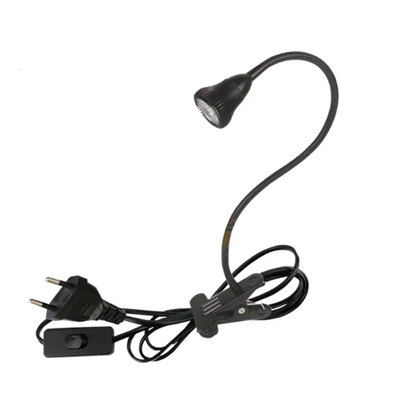 3W EU plug cable LED Hoses Wall Lamp Flexible Home Hotel Bedside Reading Light Moder Book Lights Aluminum with switch AC85-265V