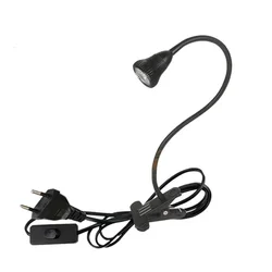3W EU plug cable LED Hoses Wall Lamp Flexible Home Hotel Bedside Reading Light Moder Book Lights Aluminum with switch AC85-265V