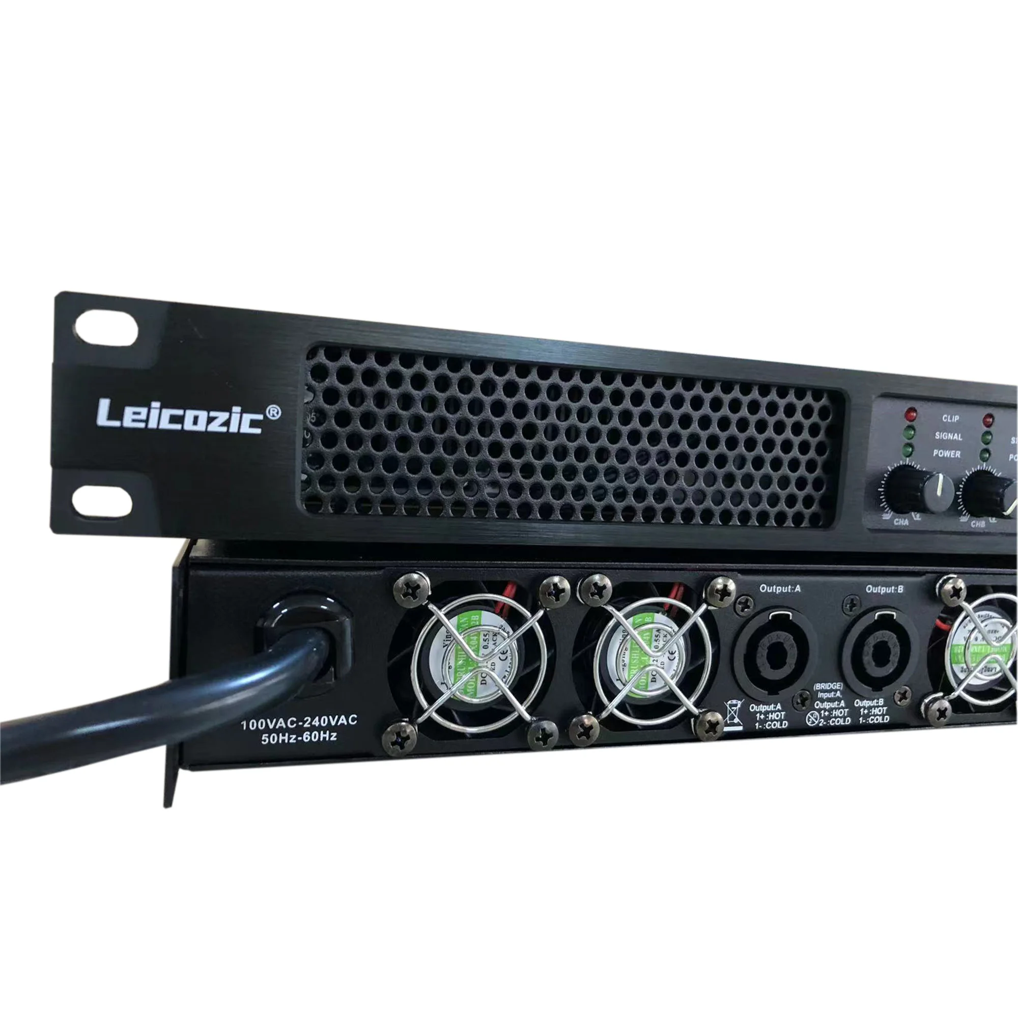 Leicozic 4-Channel Amplifier 1650W Each Channel Professional Power Amps Stage 90-270 VAC For Subwoofer Pro Audio Equipment