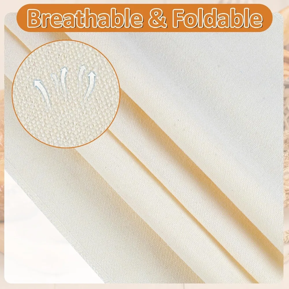 4PCS Thick Reusable Bread Proofing Towels for Baking Sourdough Baguettes Pastry Loaves 14x18.8 Inch - view 6