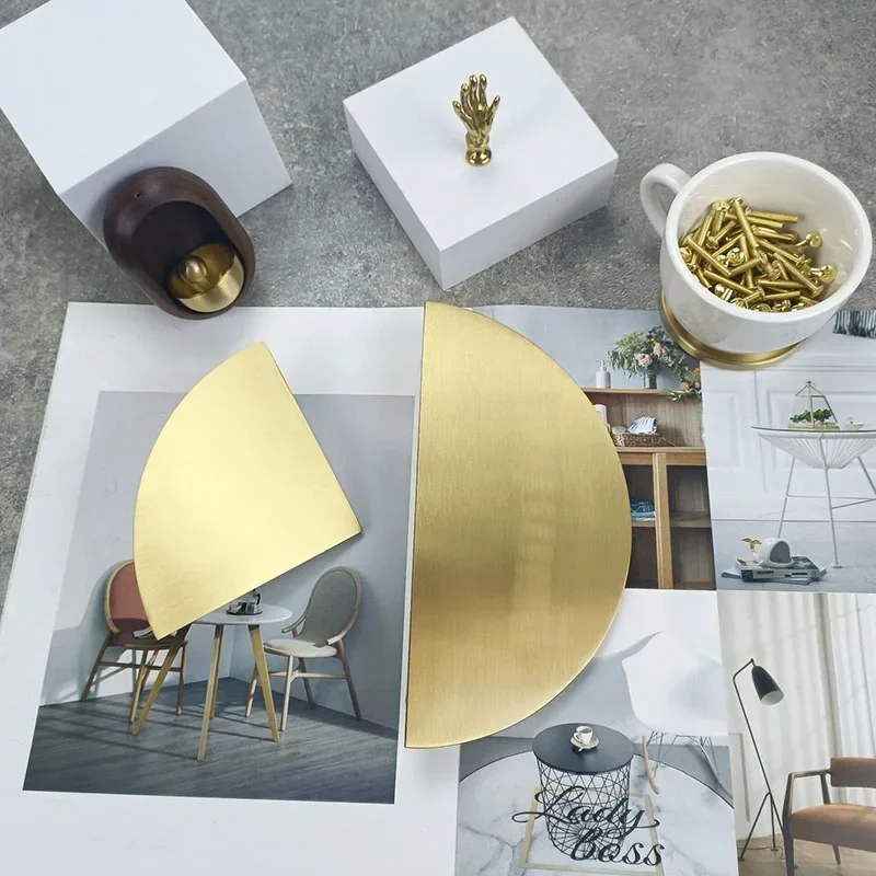 

20cm Large Half-Round Furniture Knobs Wardrobe Handle Drawer Book Cabinet Pull Brass Dresser Wine Cupboard Door Bar