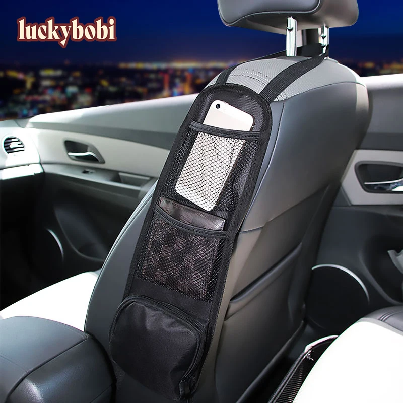 

Car Seat Organizer Auto Seat Side Storage Hanging Bag Multi-Pocket Drink Holder Mesh Pocket Car Organizer Interior Accessorie