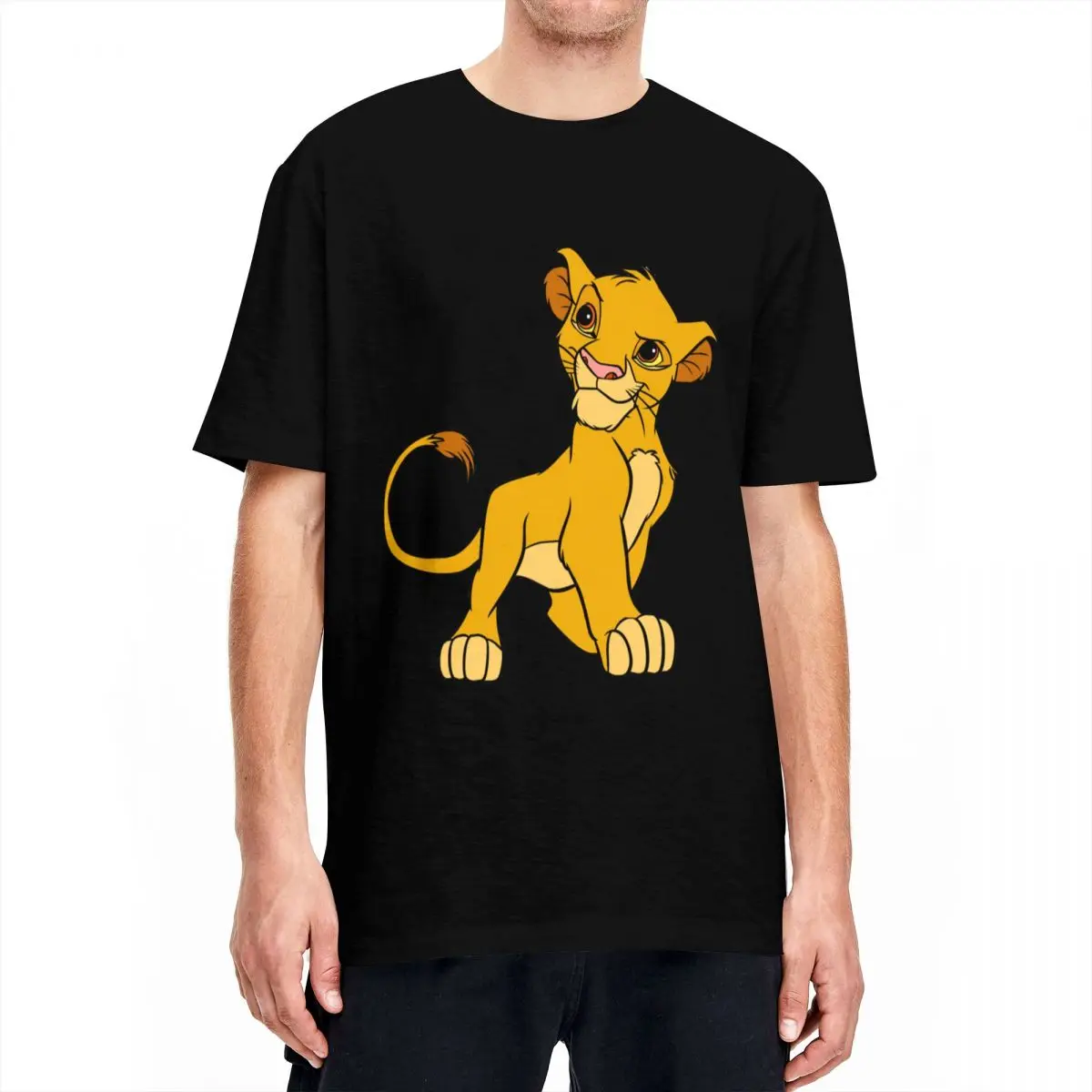 Funny Simba The Lion King T-Shirt Men Women Round Neck Pure Cotton T Shirt Short Sleeve Tee Shirt Gift Idea Clothing