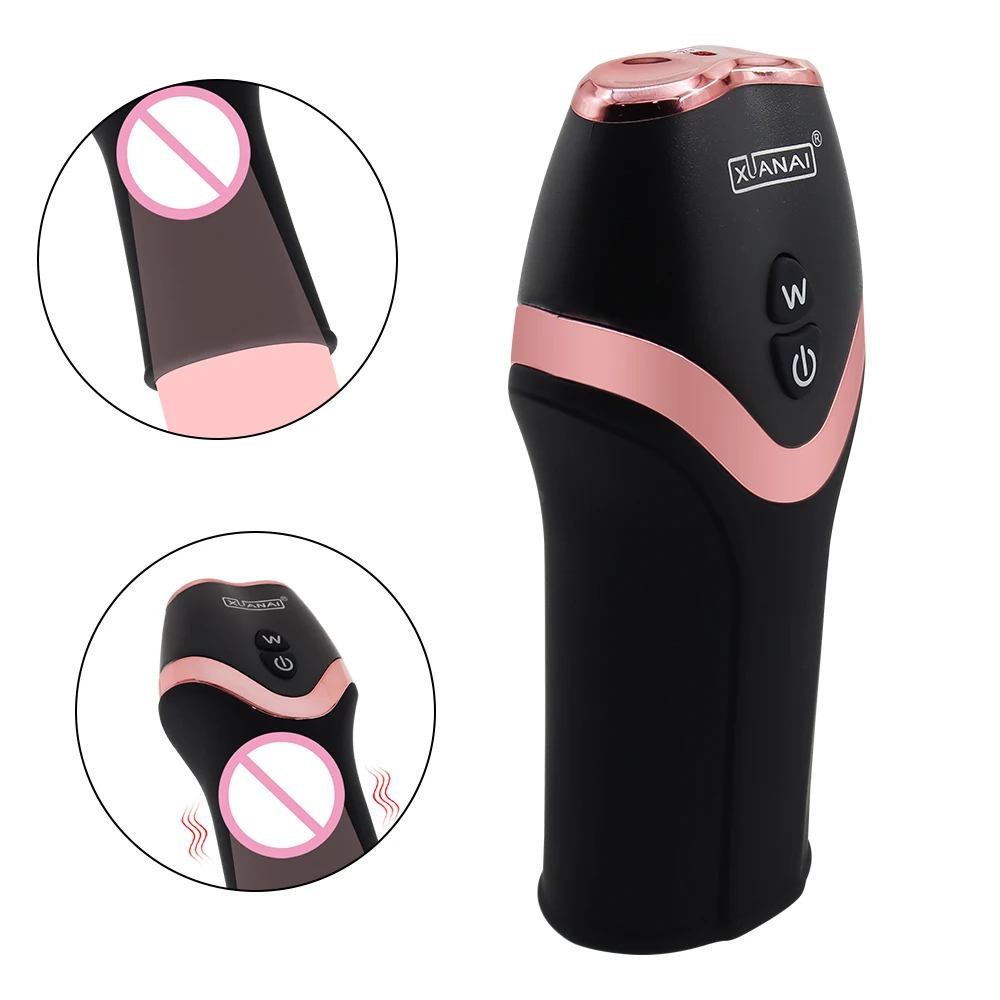 Vibromasseur automatique Oral Climax Sex pour hommes, 12 modes, entraîneur de retard de pénis, vibromasseur masculin, masseur de gland, jouets