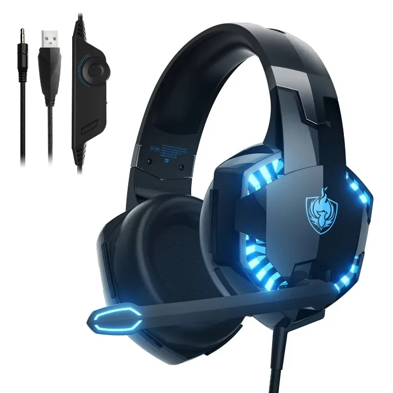 PHOINIKAS Gaming Headset Earphones G2000 Wired Stereo Gaming Over Ear Headphones for PS4 PS5 Headphones with  Mic Headset