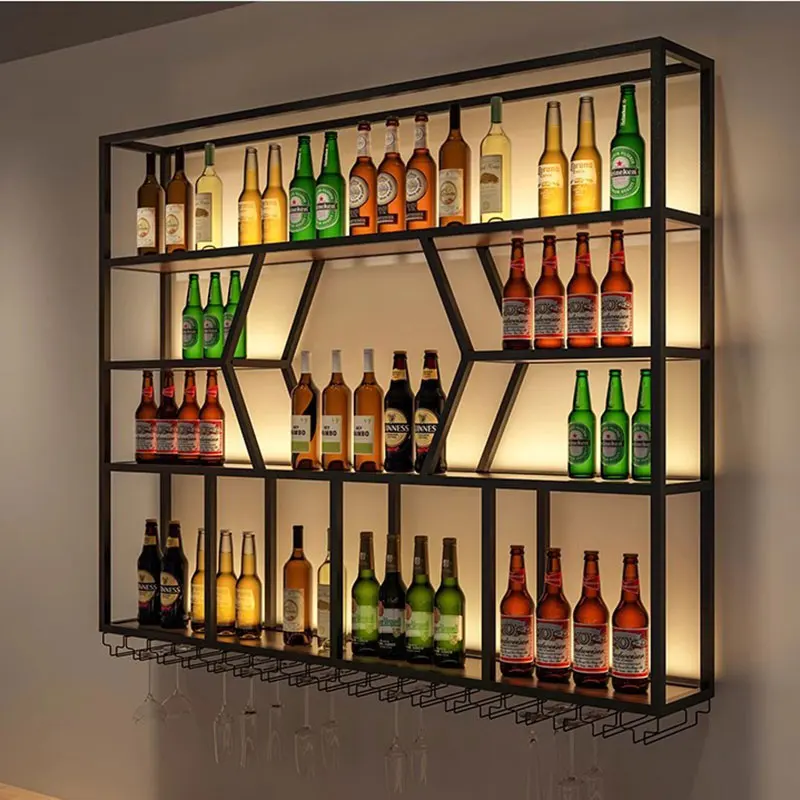 

Storage Woman Wine Holder Minimalist Hanging Display Holder Wine Rack Bottle Modern Fancy Botelleros De Vino Bar Furniture