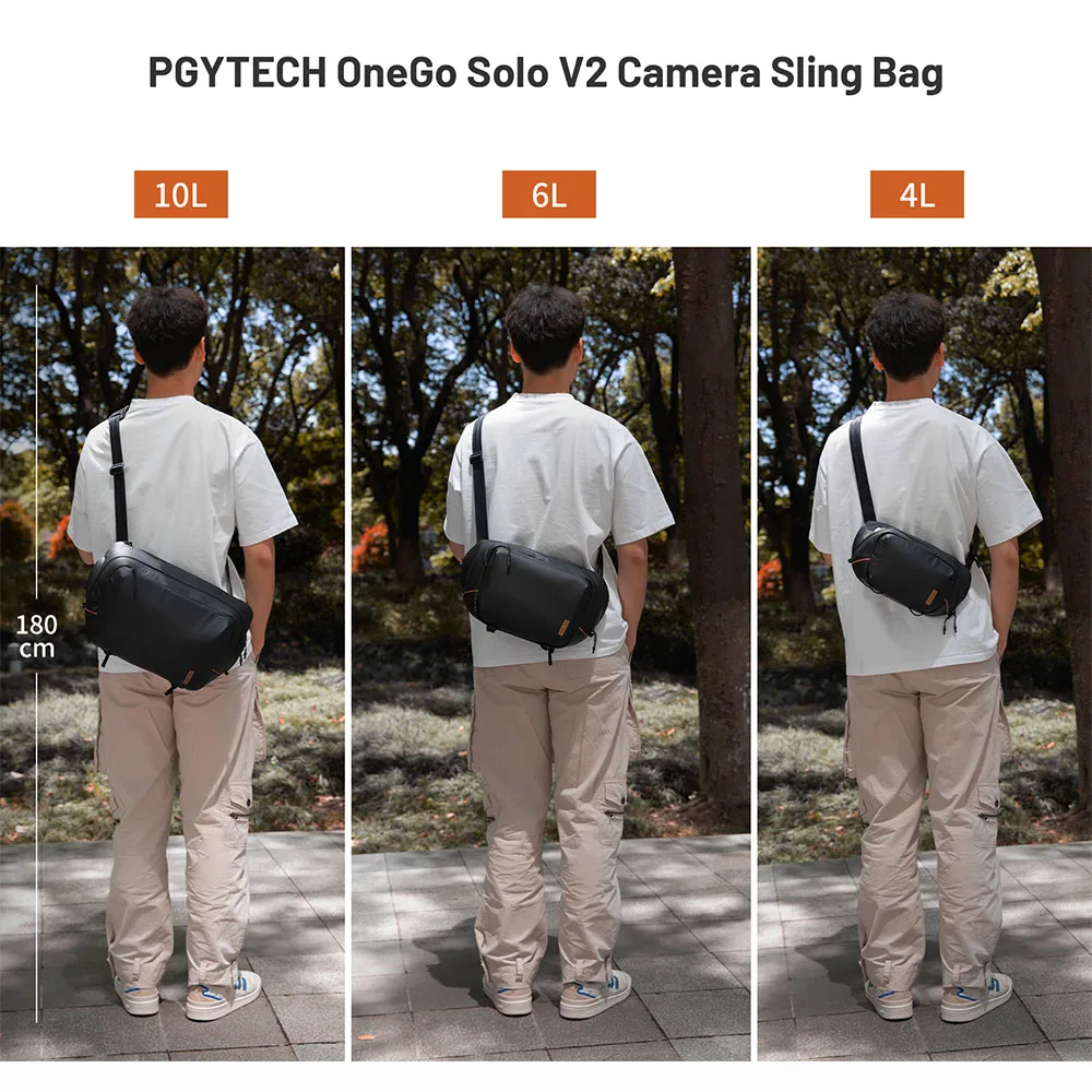 Borsa a tracolla per fotocamera PGYTECH OneGo Solo V2 4L 6L 10L Aggiornamento borse per fotocamera per fotografo professionale di alta qualità