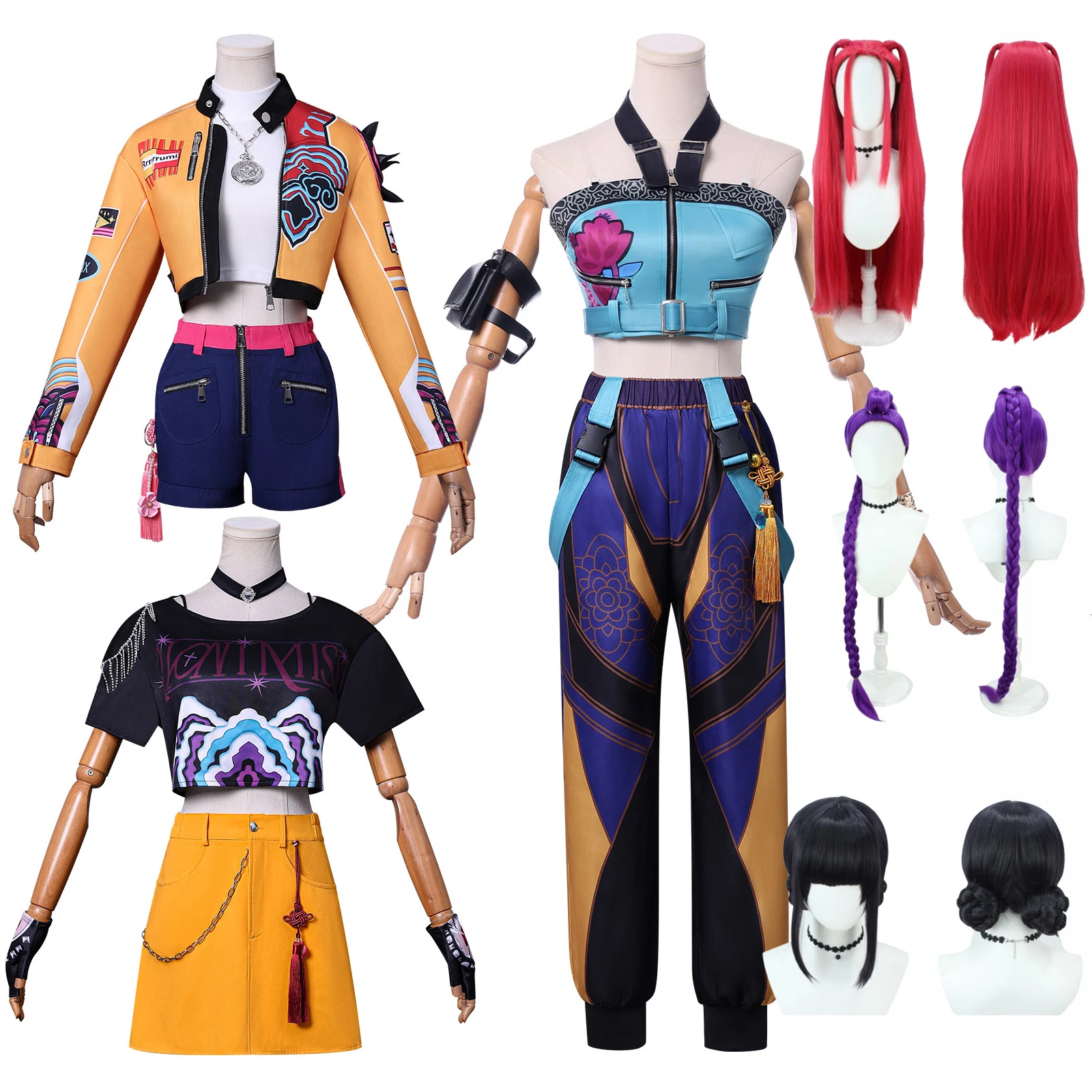 

Anime Rumi Zoey Mira Cosplay Costume Girl Adult Group Idol Role play Halloween Carnival Party Outfit Group PartyCostume Suit