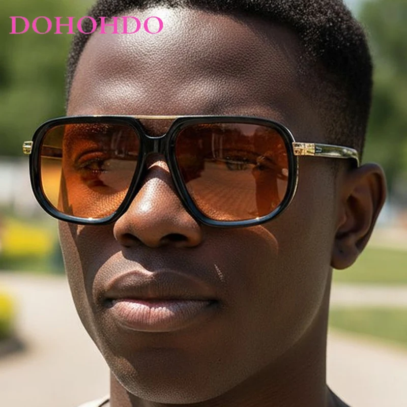 

Fashion Classic Twin Bridge Square Pilot Women Sunglasses Brand Designer Men Retro Sunglass Outdoor Driving Shade Eyewear UV400