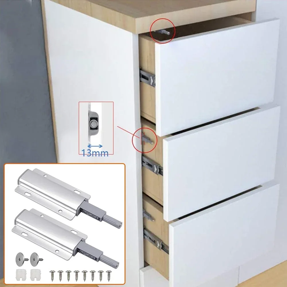 2pcs Push To Open System Damper Buffer For Cabinet Door Cupboard Catch For Home Kitchen Furniture Hardware