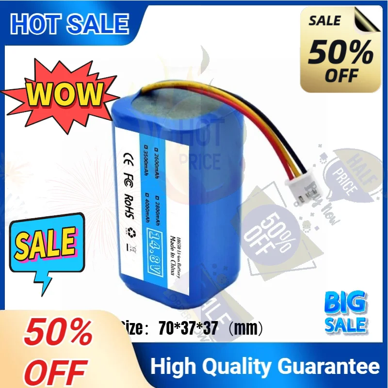 SWZY 14.4-14.8V 18650 Li-ion Battery for LIECTROUX C30B XR500 E30 for PROSCENIC 800T 820T 830P 820P 820S Robot Vacuum Cleaner Ba