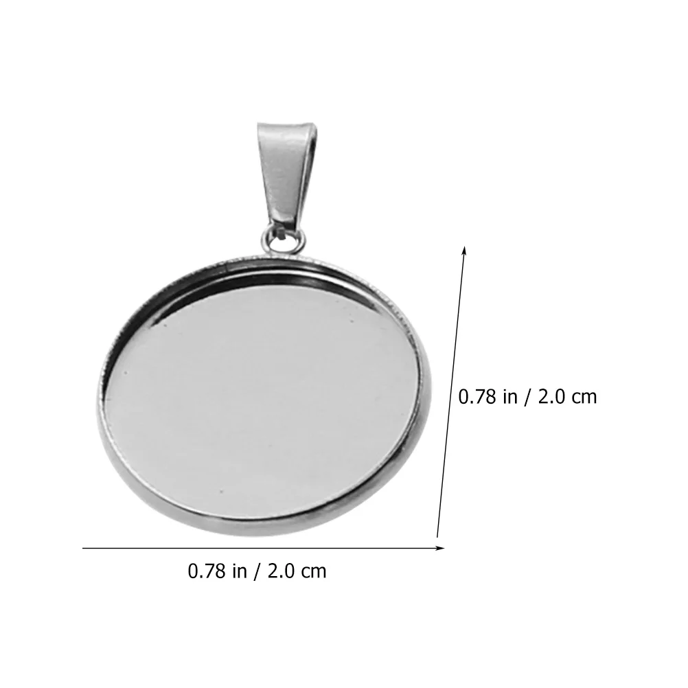 

40pcs Steel Pendant Trays Round Loop Hanger Blank Earring Charm Hangers Silver DIY Jewelry Base Craft Storage