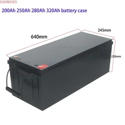 Lifepo4 Battery Case 12V 24V 48V 120ah 180Ah 200Ah 280Ah 320Ah Battery Storage Boxes Camper RV Batteri Solar Cells Plastic Case