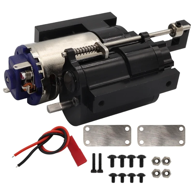 Metal 2 Speed Transmission Gearbox for WPL C14 C24 B14 B24 MN D90 MN-90 MN98 M S RC Car Upgrades Parts,Black