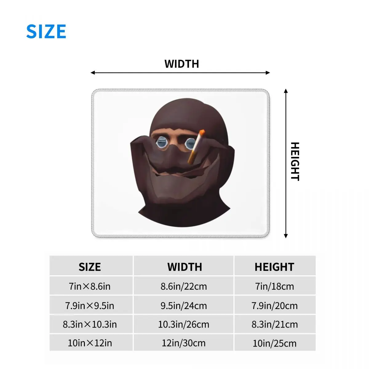 فريق القلعة 2 TF2 جاسوس Gmod وجه مضحك ميمي الأحمر ماوس الوسادة الكمبيوتر لوحة المفاتيح ماوس حصيرة الألعاب الكمبيوتر المحمول حصيرة مكتبية الجدول الحصير