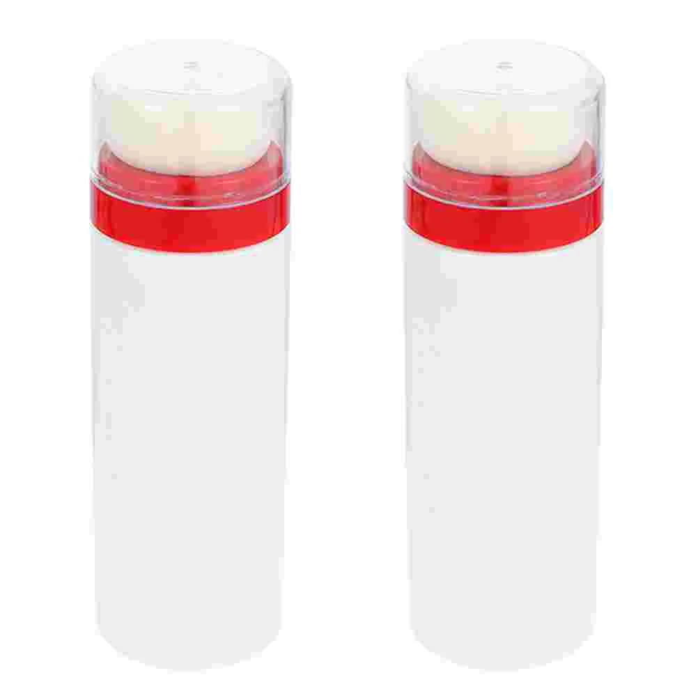 2 Pcs Powder Puff Box Talcum Toddler Bottle Convenient Take Bath Baby Holder Home Use Container Plastic Storage Child