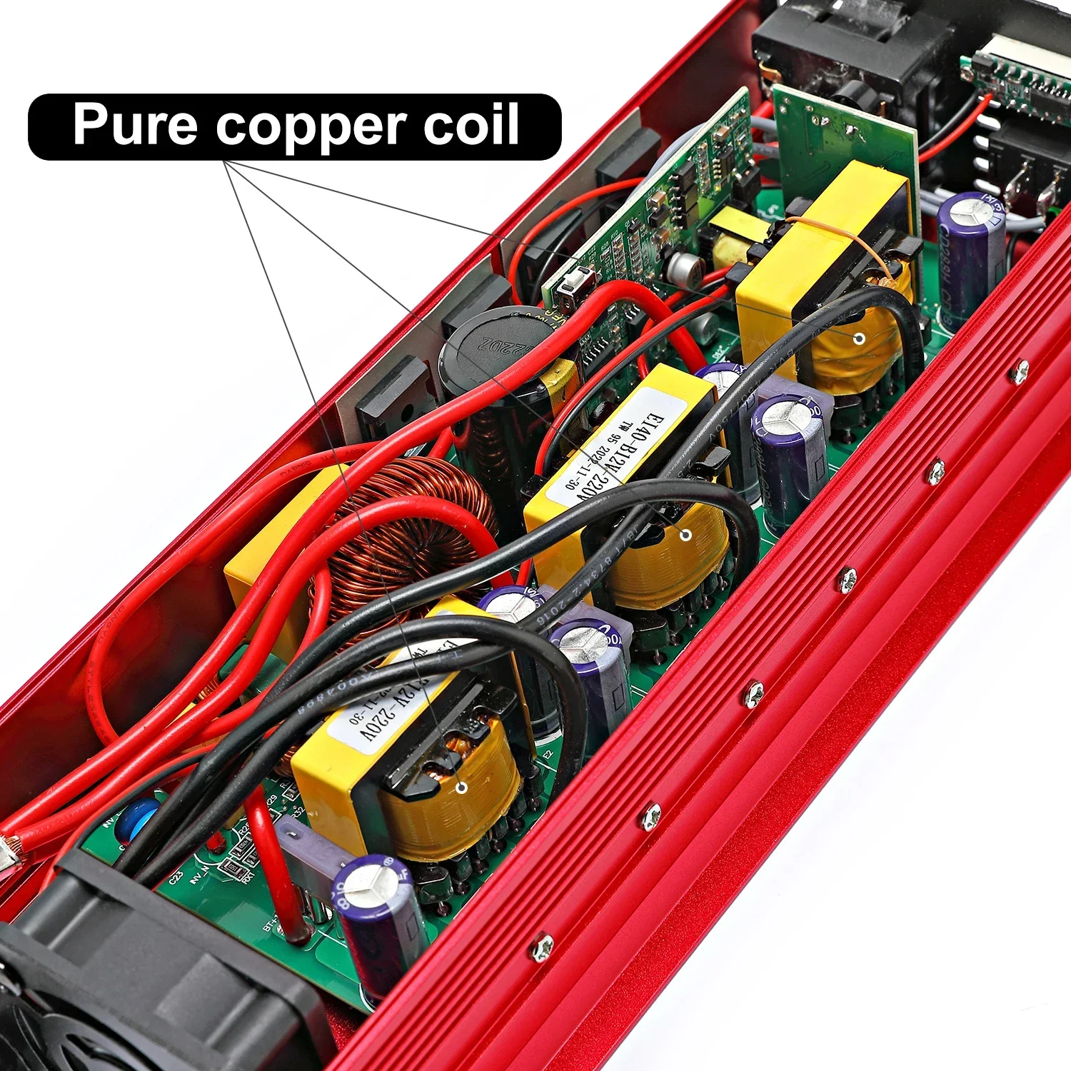 Imagem -06 - Inversor de Onda Senoidal Pura para Carro Conversor de Tensão de Energia Portátil Inversor Solar 12v 220v 24v 110v 2000w 3000w 4000w 5000w dc para ac