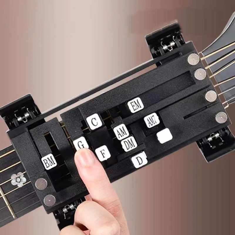 Guitar Chord Aid One-Touch Chords Presser Guitar Learning Tool Guitar Chord Trainer Practice Aid For Beginner Assistant Guitars