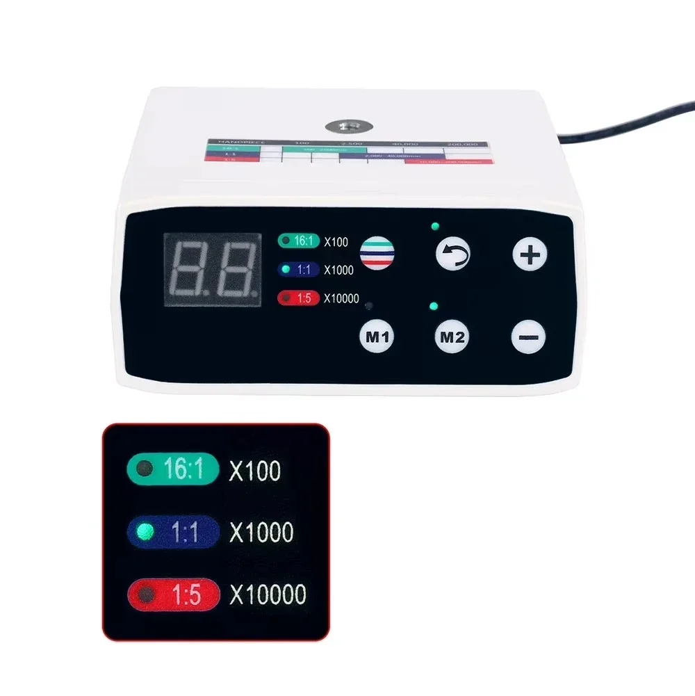 Dental Strong LED MicroMotor Work with 1:5 1:1 16:1 Dental Contra Angle Dental Clinical Brushless Micro Motor 200000Rpm