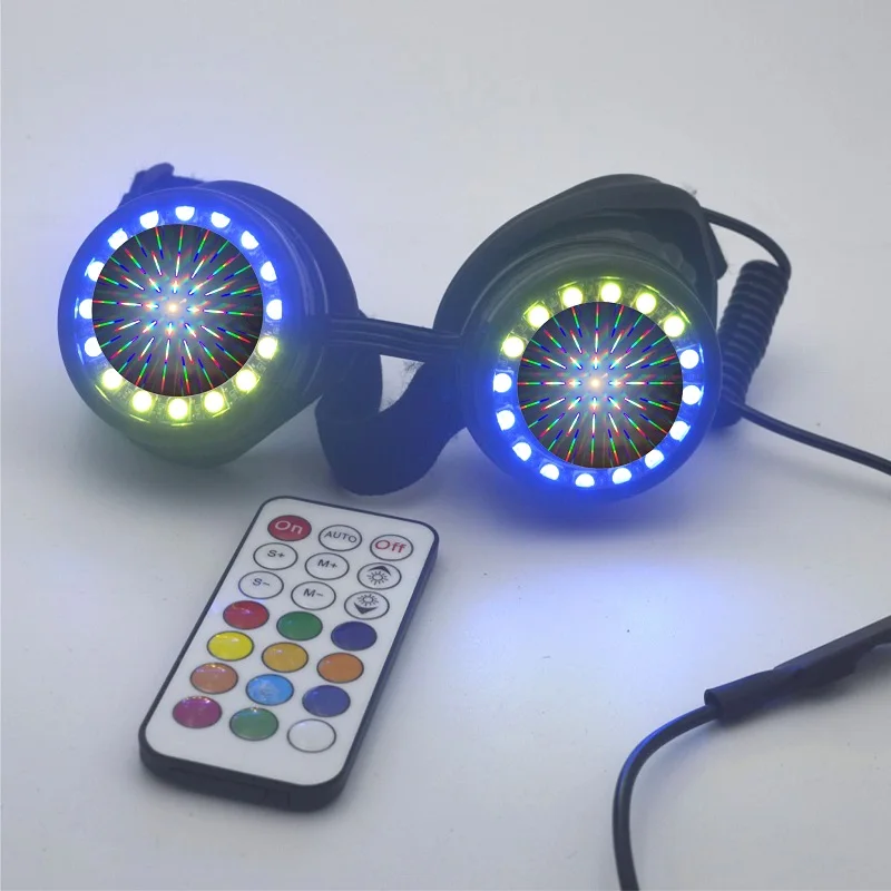 

Модные пиксельные светодиодные очки с дифракционными линзами