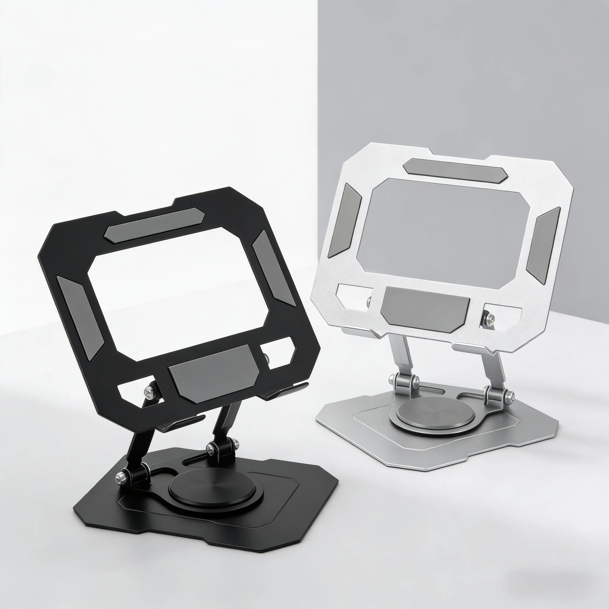 360 °   Soporte Giratorio para Tablet, Soporte Plegable Ajustable para Escritorio, Soporte Universal para iPad, Tablet y Teléfono