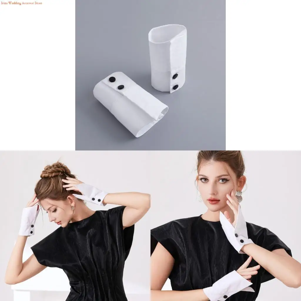 

G92D Irregular Arm Sleeves Shirt Design Decorative Wrist Cuffs Faux Sleeves