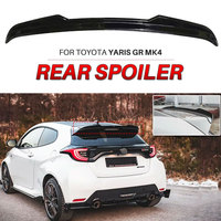 For Toyota Yaris GR4 Spoiler MK4 Rear Wing Extension Cap Tail Car Tuning Accessories ABS Carbon Fiber Style GR Yaris 2020 2021