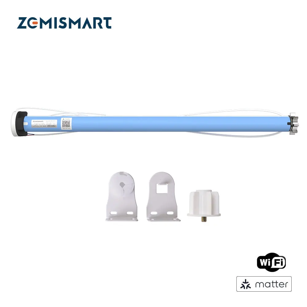 

Zemismart Matter WiFi 2N Smart Roller Shade Blinds Motor for 37 38mm Tube Support Google Home Alexa Homekit App Control