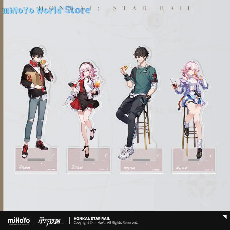 MiHoYo Official Genuine Honkai Star Rail Acrylic Original Authentic MWQH Series Acrylic Stand Dan Heng March 7th Pom-Pom Gifts