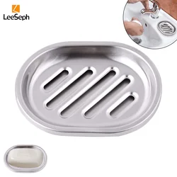 Leeseph Stainless Steel Soap Holder, Soap Dish Tray, Kitchen Bathroom Sink Countertops to Store Soap, Sponges, Scrubbers