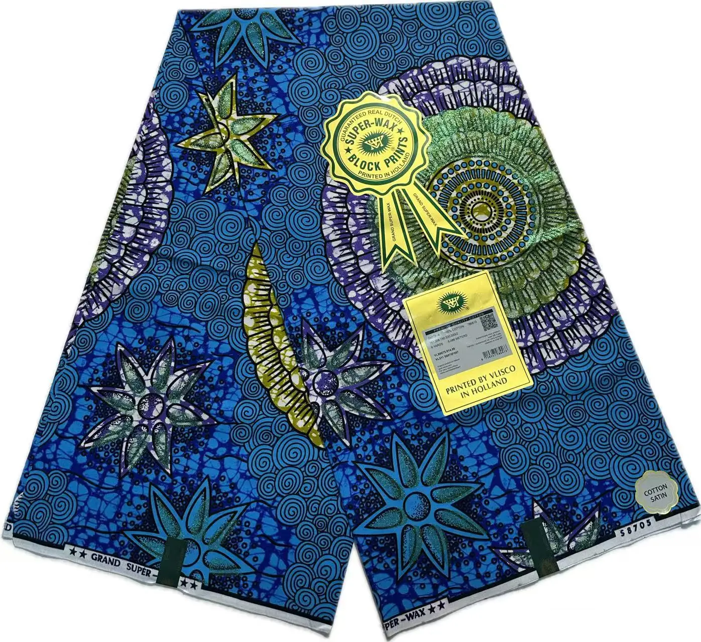 Nouveau Grand or cire 100% coton doux Batik haute qualité Original garanti véritable tissu de cire africaine Nigeria femmes Pagne