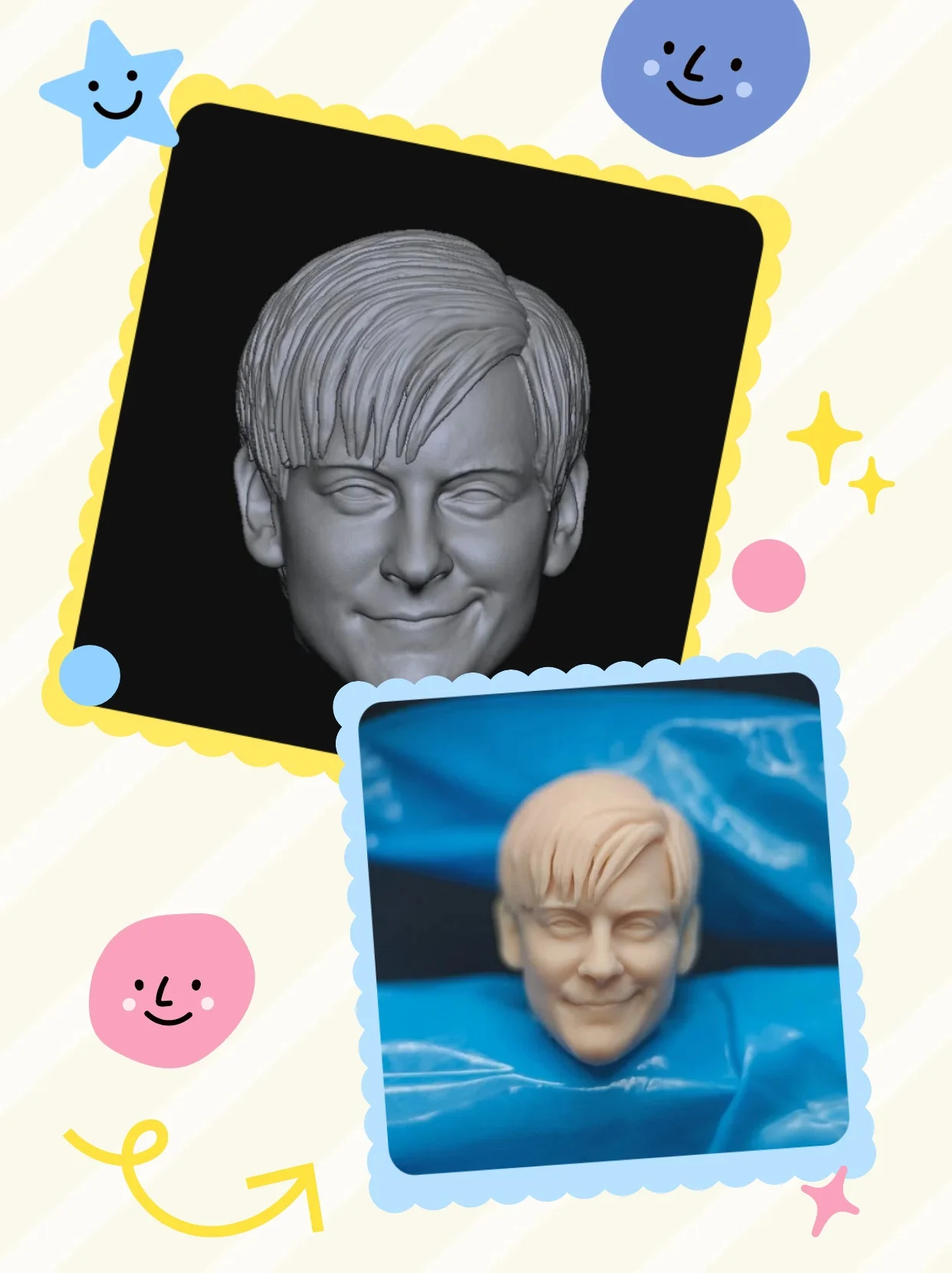 

【Unpainted】In Stock HL2214 1/12 Scale Male Soldier Black Spider Hero White Head Carving For 6'' Action Figure Model Fit MEZCO