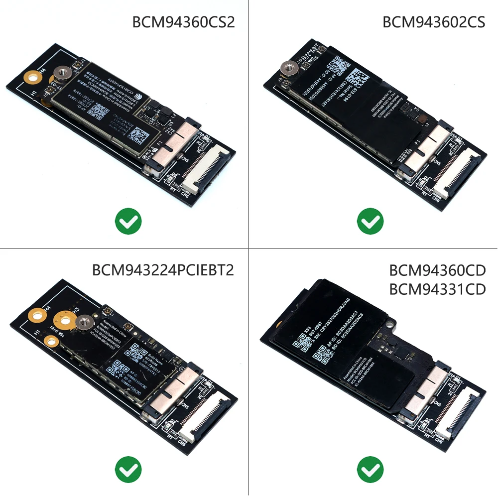 Apple MacBook Pro Air,カード,bcm94360cd,bcm94331cd,bcm943602cs,bcm94360cs2,bcm943224pciebt2,m.2用のwifiアダプターキーa e