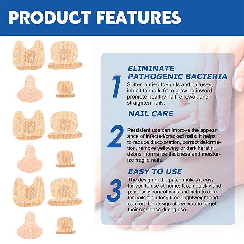 爪のケアパッチ,爪の修復パッチ,灰色の真菌の爪の肥厚,柔らかい爪囲炎治療,抗感染矯正ステッカー