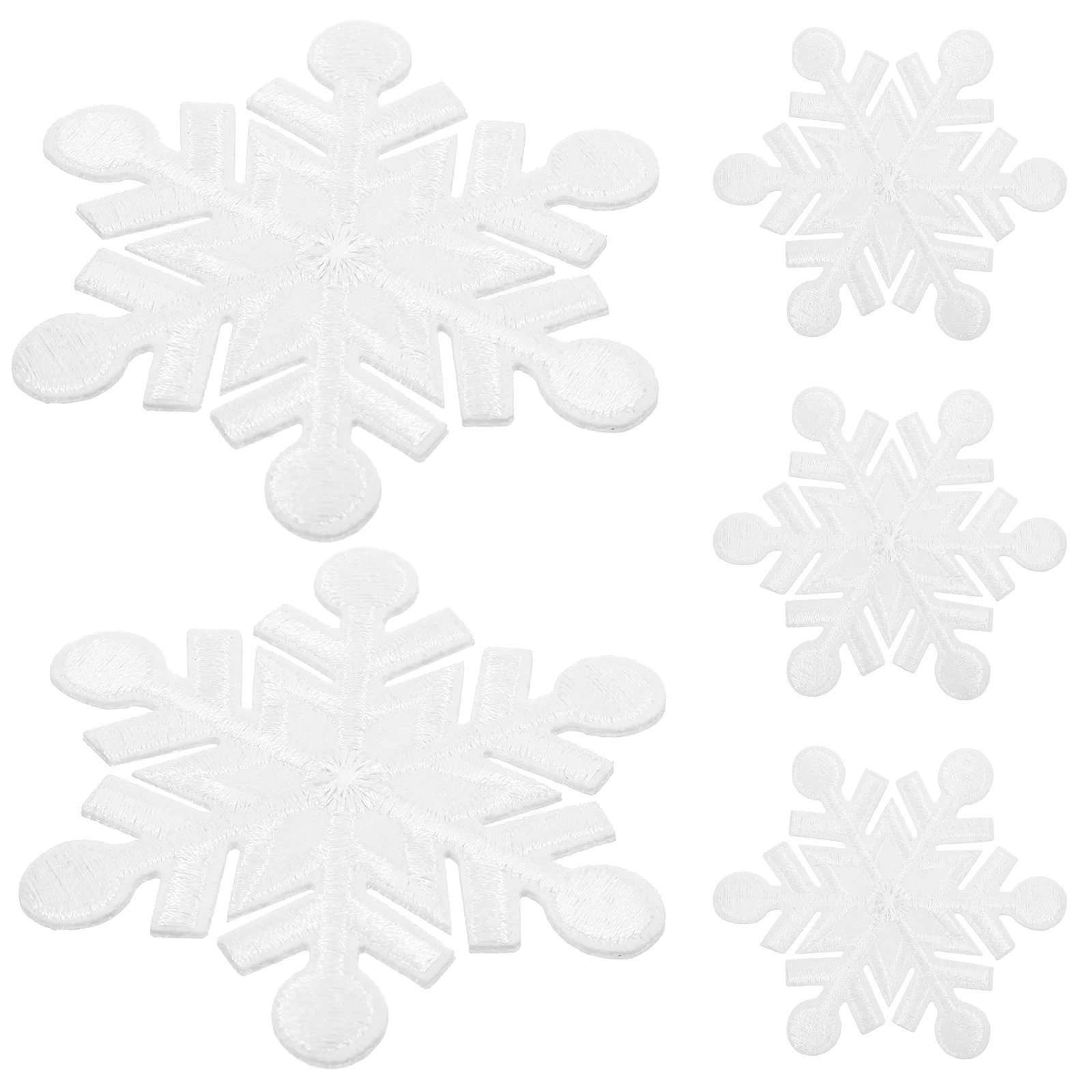 

10pcs Snowflake Decoration Patch Sticker Fine Embroidery Bright Color Durable Diy Clothes Accessories For Jeans Jackets