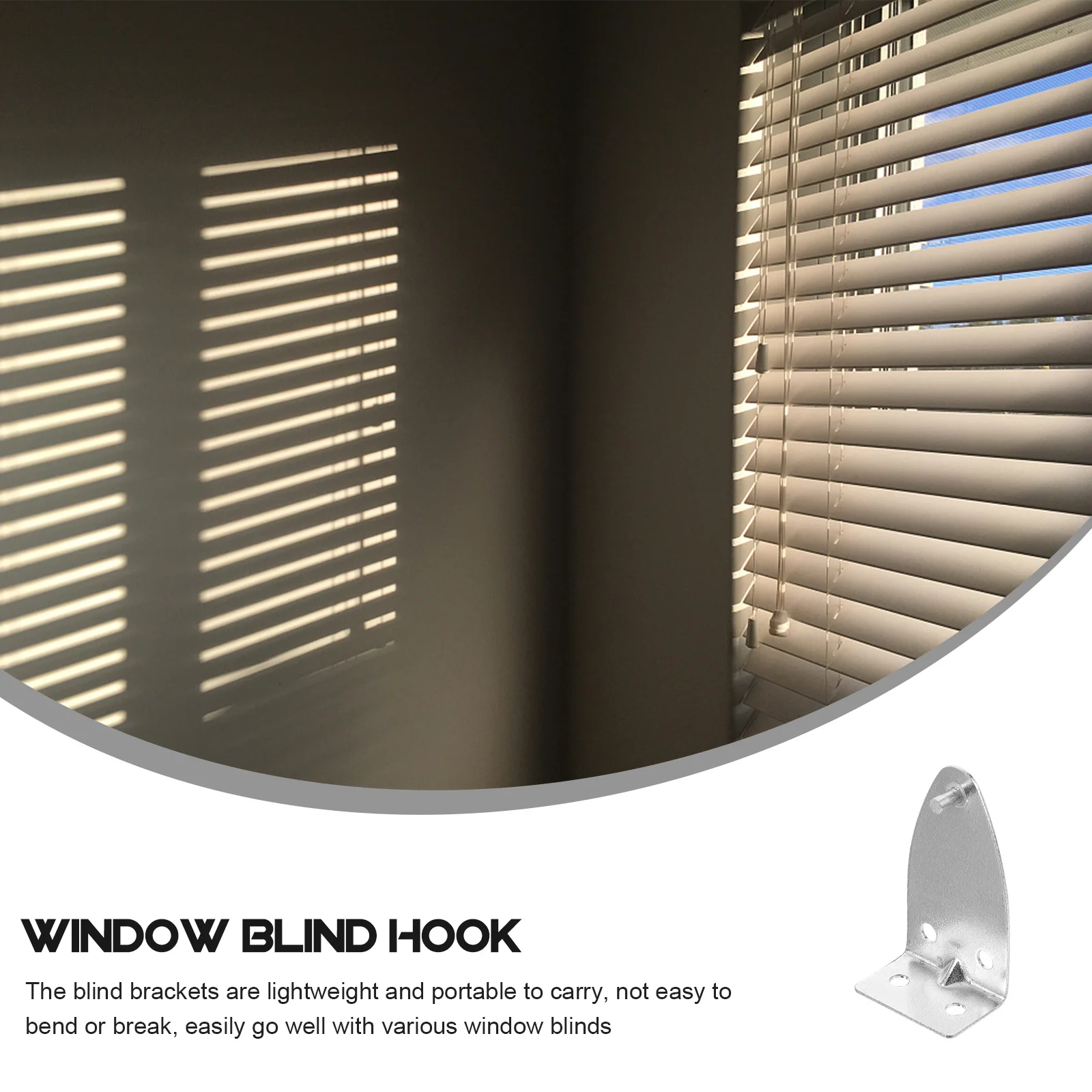 

8pcs Blind Brackets For Valance Mini Blinds Replacement Parts Window Cord Holder Metal Clips Safety Rope Brackets