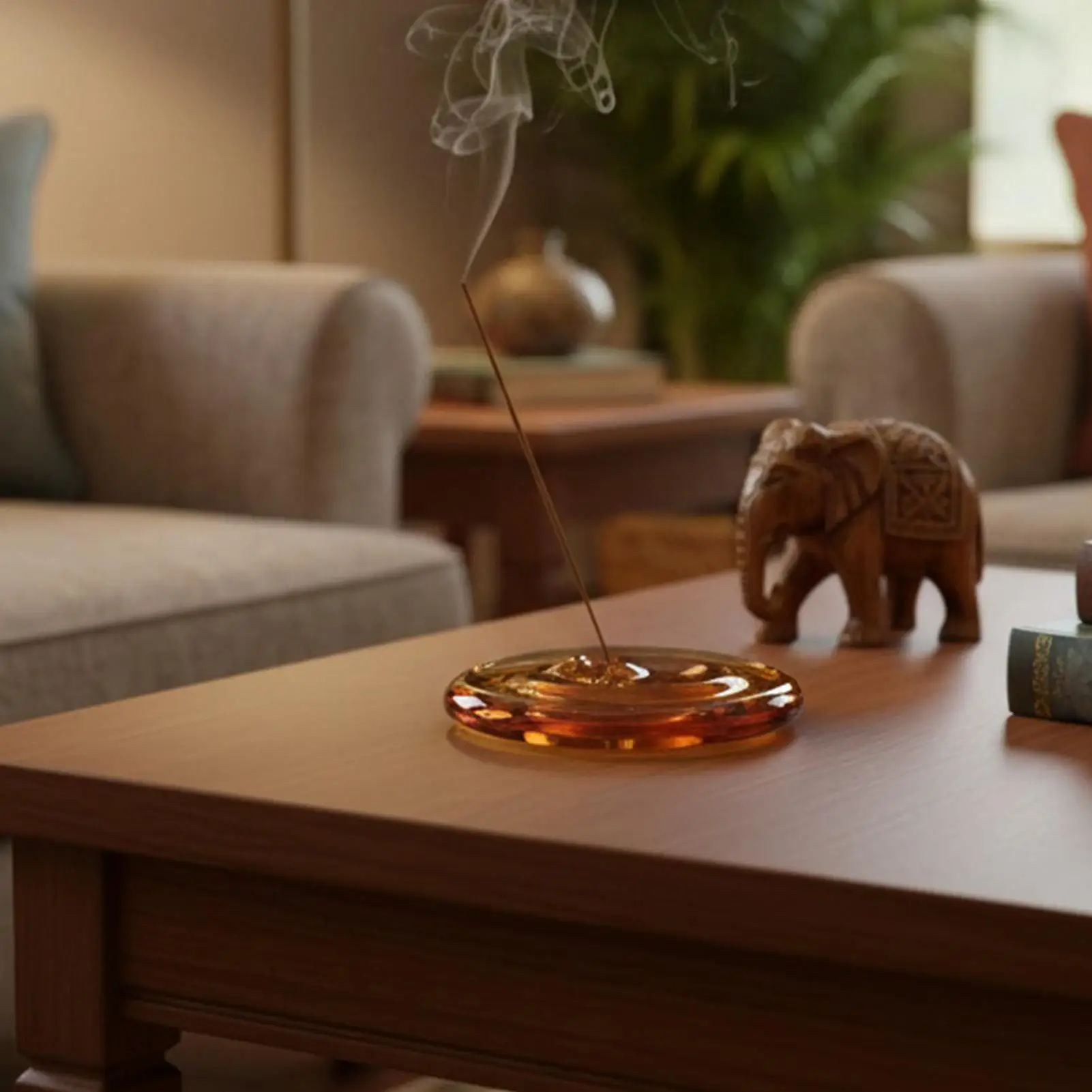 Incense Stick Burner Desk Decor Handmade Tea Ceremony Round Incense Stick Indoor Incense Tray Home Ornament Decor Holder