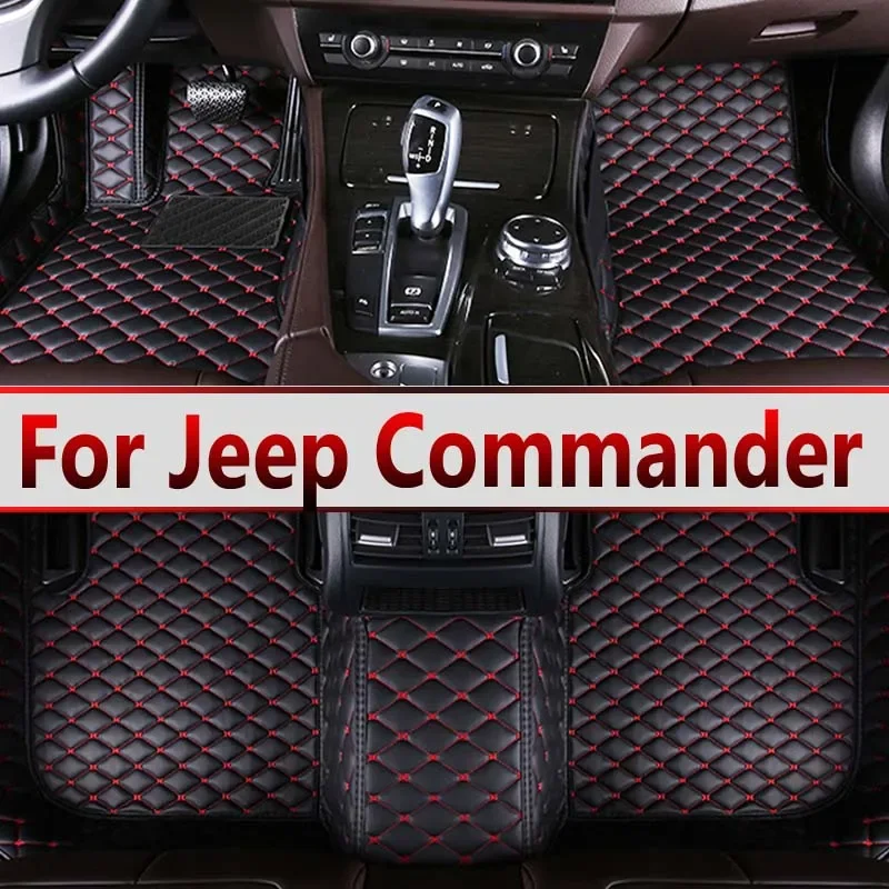 First Car Floor Mats For Jeep Commander XK 2006~2010 7 Seat Rug Carpet Anti Dirty Pads Leather Mat Interior Parts Car Accessorie