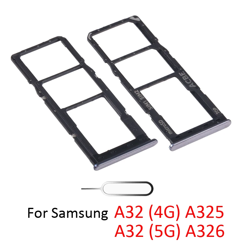 Adaptor Slot Baki Chip SIM Baru untuk Ponsel Samsung A32 4G 5G A325 A326 A325M A325N A326B Tempat Kartu SD Ponsel dengan Alat