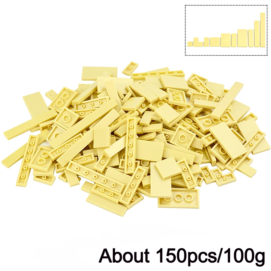 DIY Modell Glatte Dünne Bausteine 150PCS Mehrfarben Spielzeug Teile Groß Figuren Flache Fliesen Pädagogisches Kinder Spielzeug Geschenk Leduo