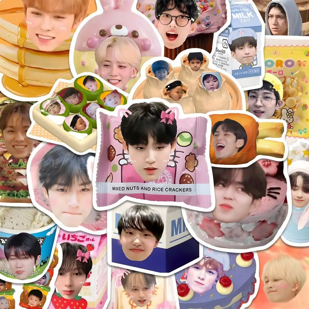 

65 шт. KPOP Idols семь мультфильмов еда аватар наклейки креативные мультяшные изображения DIY декоративные наклейки корейские канцелярские принадлежности для фанатов подарок