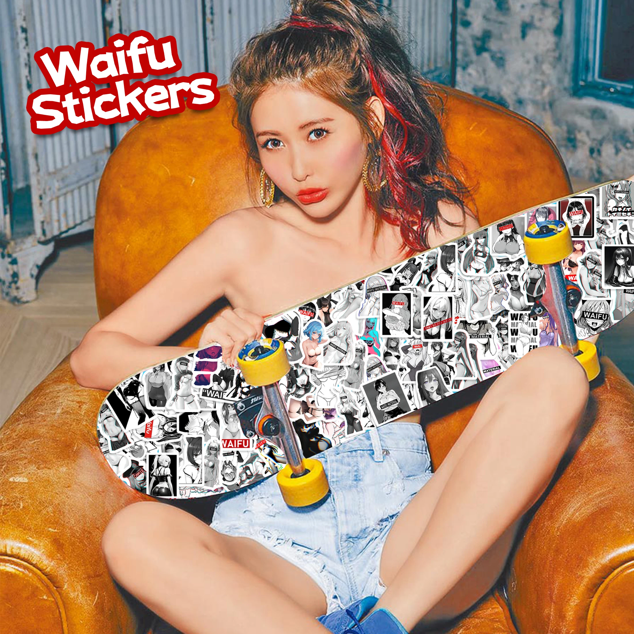 70 قطعة بيكيني أبيض وأسود الجمال يتوهج في الظلام ملصقات فنية للأطفال ملصقات قرطاسية دفتر مقاومة للماء #6