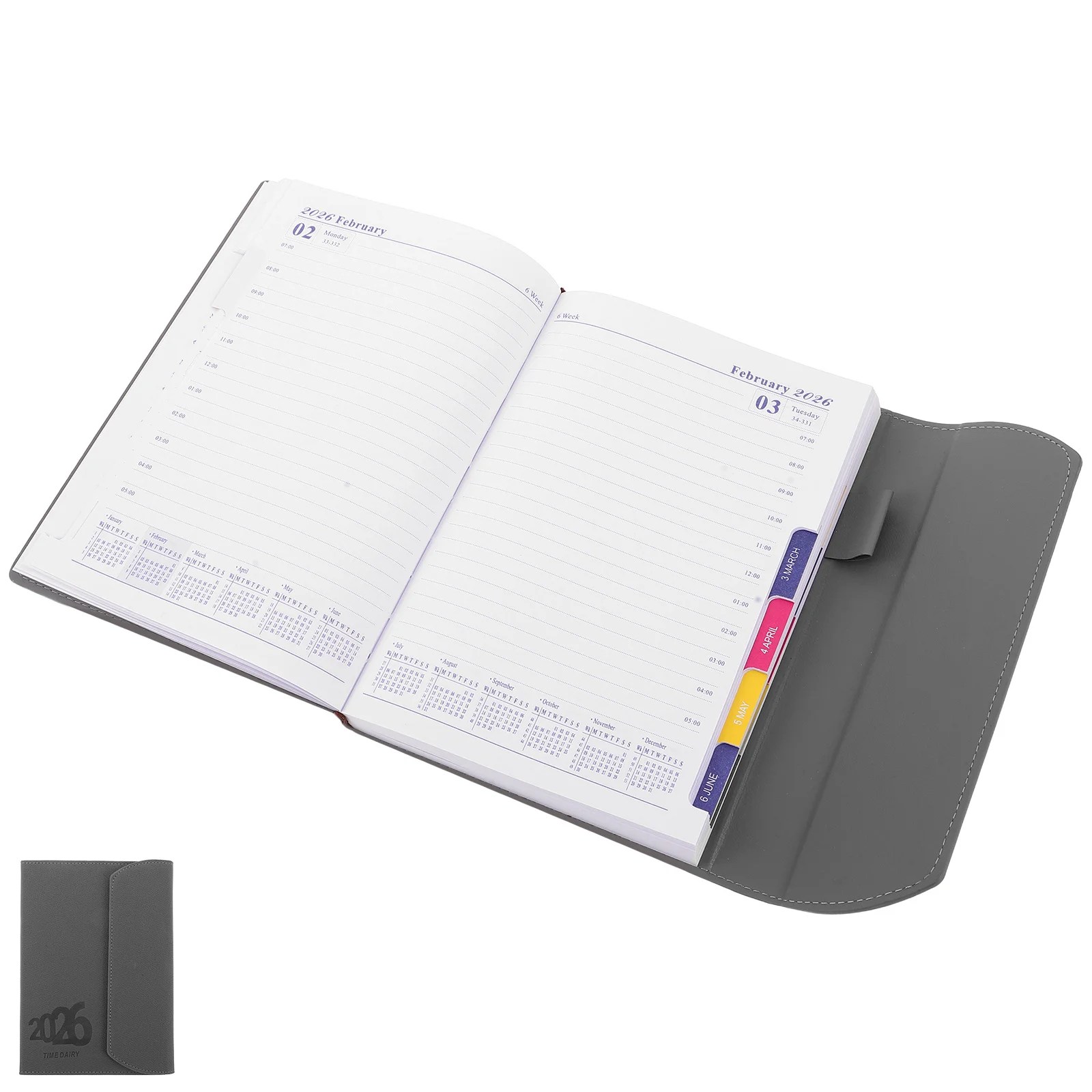 2026 دفتر مخطط يومي صفحة واحدة في اليوم كتاب موعد مع كتل زمنية كل يوم لإدارة المهام المدرسية في مكتب العمل #3