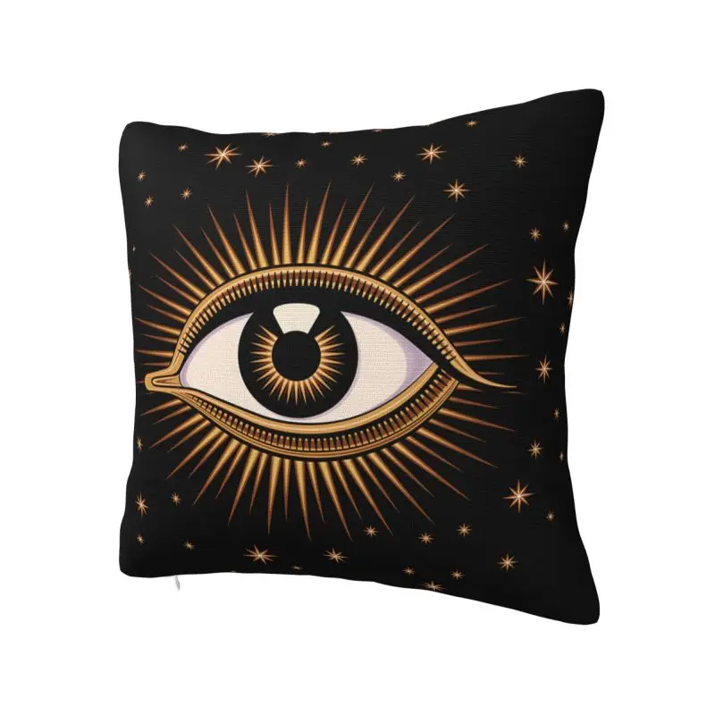 Custom Evil Eye Cushion Cover 40x40cm All Seeing Eye Art Soft Modern Throw Pillow Case Decoration Salon