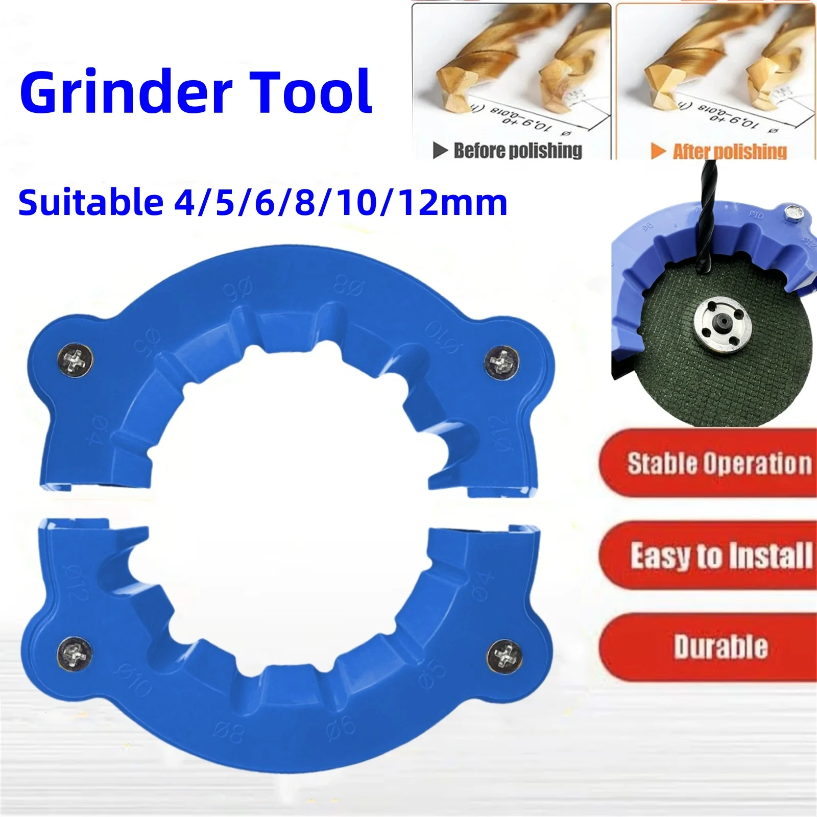 

4-12 мм угловая шлифовальная машина, точилка для сверл 1/2/3, многофункциональная шлифовальная точилка для сверл, полировка, шлифовка, детали инструментов