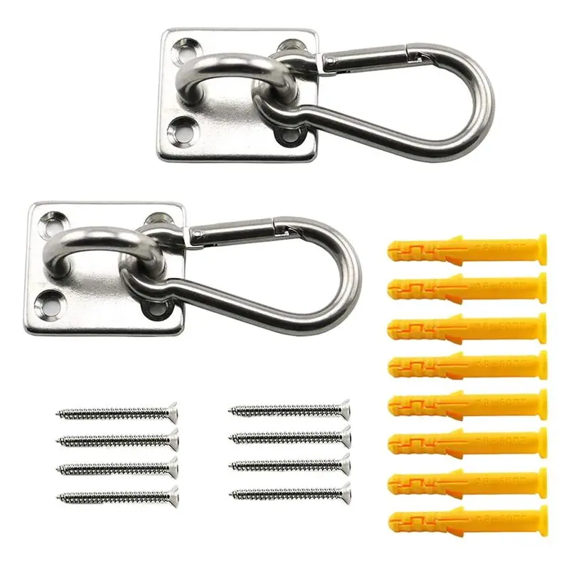 Ingenious-2 Set M6 Ceiling Wall Mount Hanging Hardware Fitting Set U-Shaped Hooks For Yoga Hammock Swings Marine Yacht Accessori