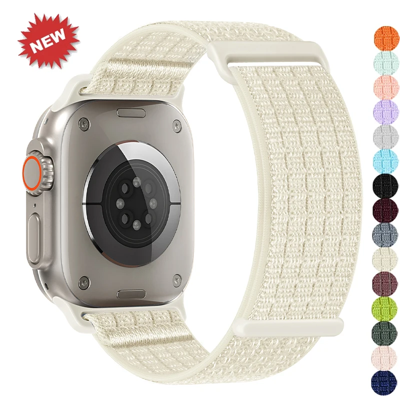 Nylon-Schlaufenarmband für Apple Watch Band Ultra3 49mm 42 40 45mm 44mm 38mm 46 Sportarmband für iWatch Serie 11 10 9 8 7 6 5 4