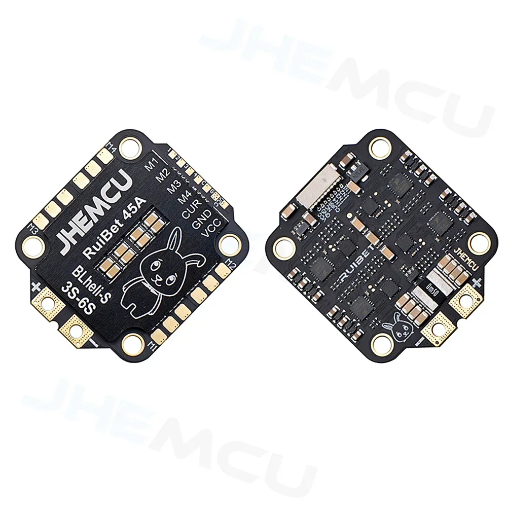 JHEMCU RuiBet 45A/ 55A ESC BLHELI_S Dshot600 4in1 Bürstenlosen ESC 3-6S 30,5X30,5 M4 für RC FPV Freestyle Flight Controller Drone