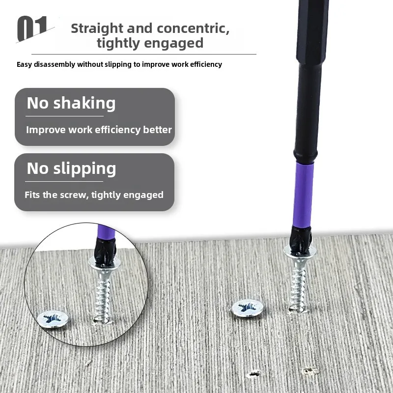 

High Hardness Magnetic D1 Phillips Screwdriver Bit, Anti-Slip Impact Driver Bit for Drill Pneumatic Tools