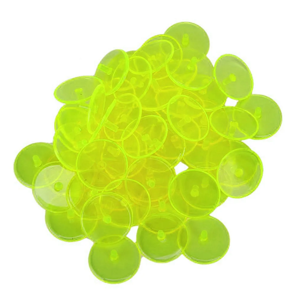 50 قطعة الكرة الشفافة علامة جولف موقف أداة البلاستيك الأصفر الجولة 0.9 بوصة 238 مللي متر لعبة دقيقة بمناسبة ملحق